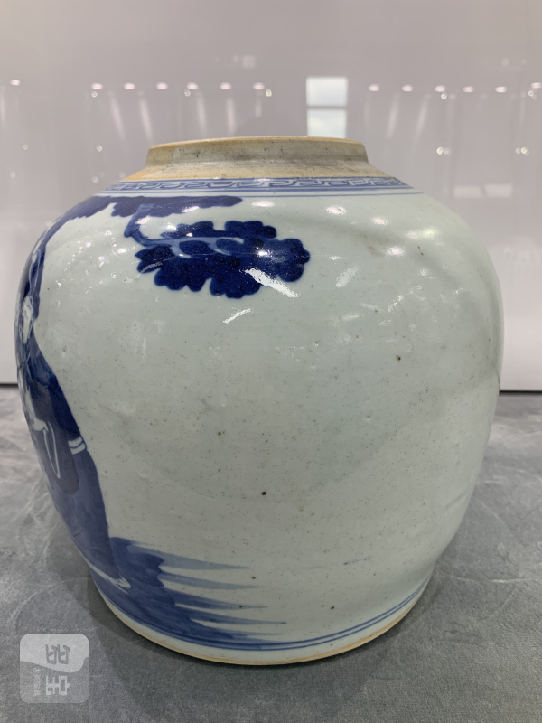 清中期青花福禄寿三星纹大罐 - 图3